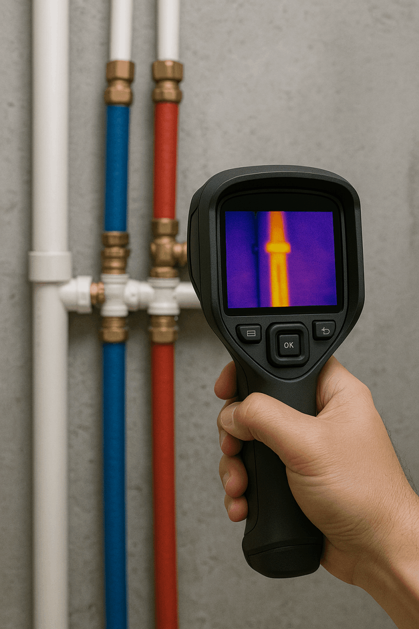 Тепловизор ищет утечку